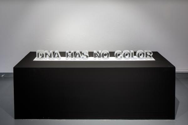 Nancy Burson, DNA Has No Color, 2019 - photo credit Francesco Allegretto; courtesy the artist and Berengo Studio.jpg Nancy Burson, DNA Has No Color, 2019 - photo credit Francesco Allegretto; courtesy the artist and Berengo Studio.jpg