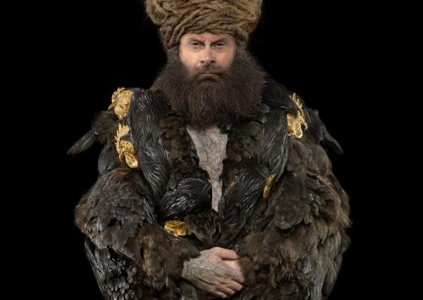 Shaman, 2017 / Print on plexi, wood, stainless steel / 213 x 153 x 10 cm / © Koen Vanmechelen